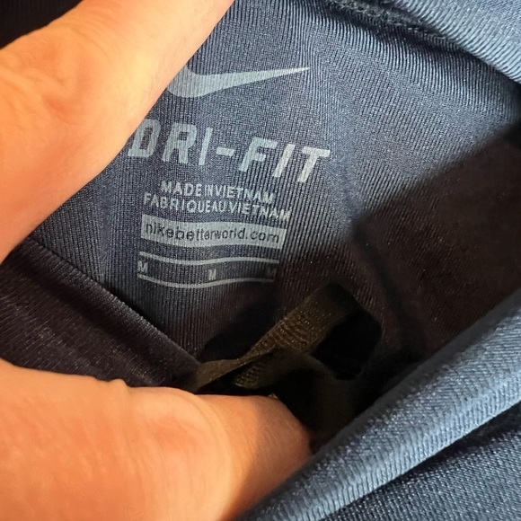 D12.21 Nike Women's STAY WARM Running Capri Blue/White Medium M - Picture 4 of 4